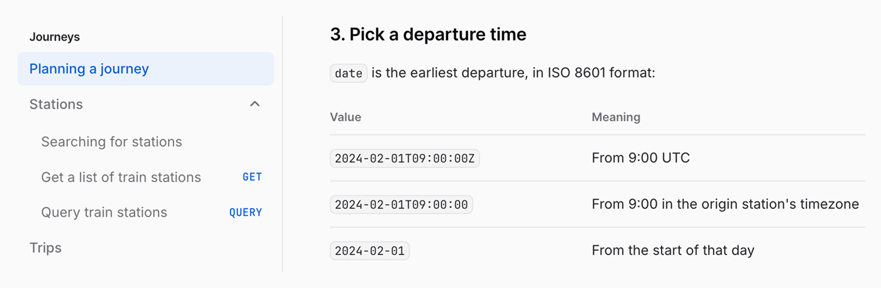 Detail of topics inside sections and groups on a Bump.sh doc