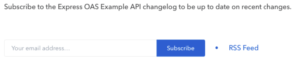 Subscribe to API changelog